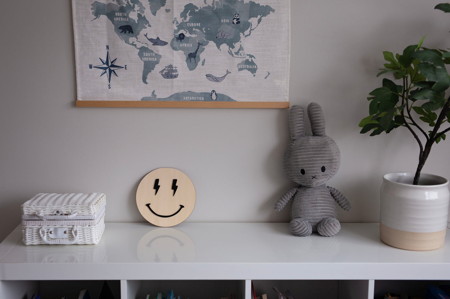 Smiley Face Sign Lightning Cool