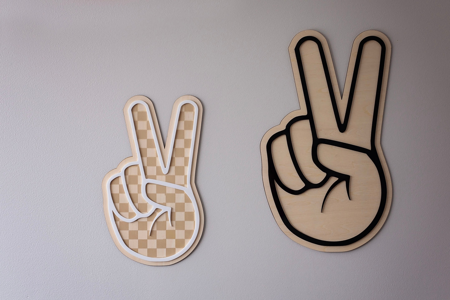 Peace sign hand