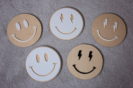 Smiley Face Sign Lightning Cool
