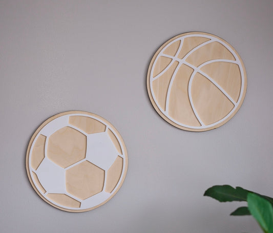 Soccer Basket ball wall decor