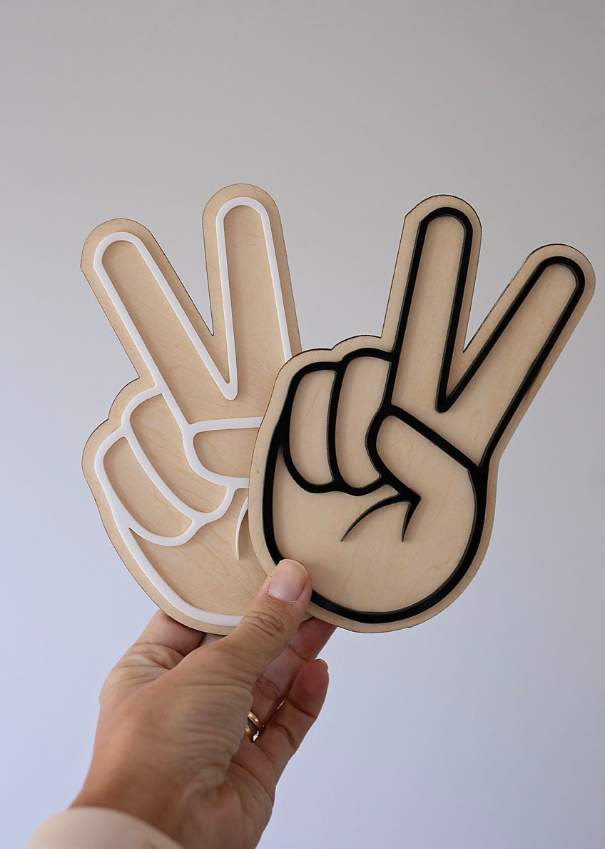 Peace sign hand